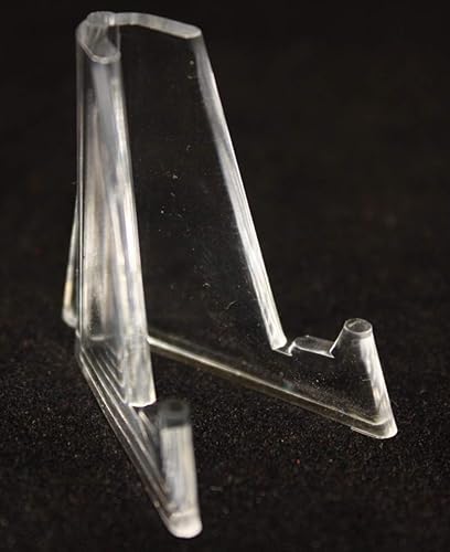 200 soportes de exhibición caballete para tarjetas comerciales deportivas monedas acrílico transparente