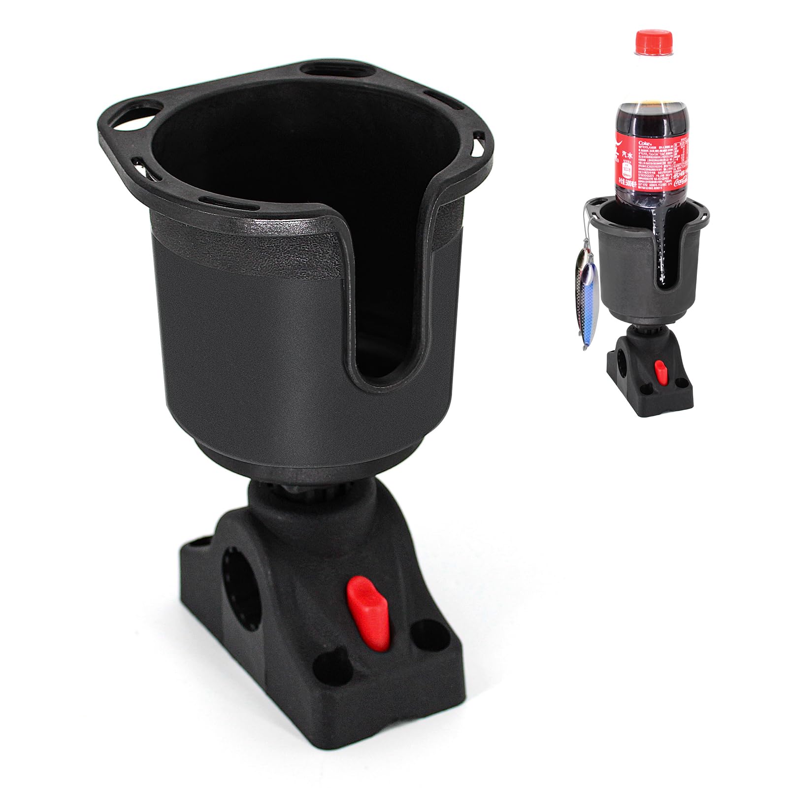 Xproutdoor Kayak Cup Holder with Mount Bracket - Kayak Drink Holder and Fishing Tool/Lures Storage - Kayak Accessories for Fishing - Kayak Track Mount Installation
