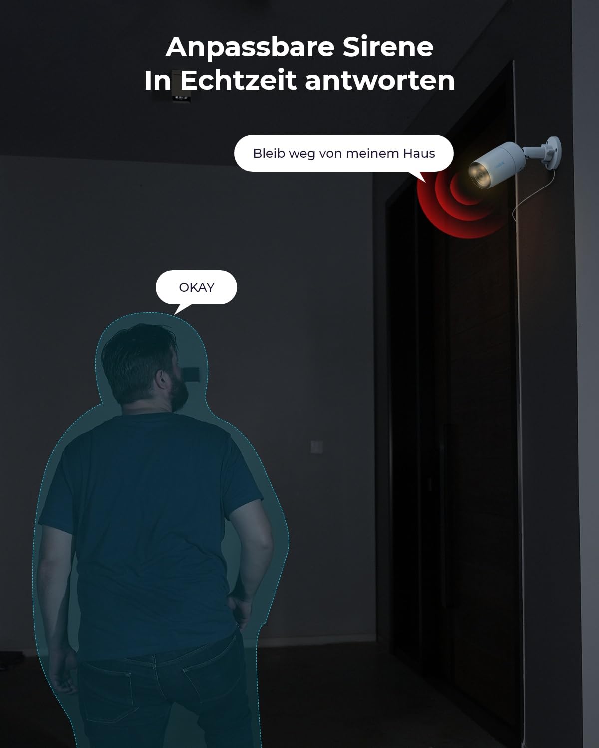 Reolink 4MP 2K PoE Überwachungskamera Aussen mit Vollfarbnachtsicht, CX410