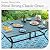 PHI VILLA 7 Piece Metal Outdoor Patio Dining Bistro Sets with Umbrella Hole - 60" x 37.8" Rectangle Patio Table and 6 Backyard Garden Outdoor Chairs,Black