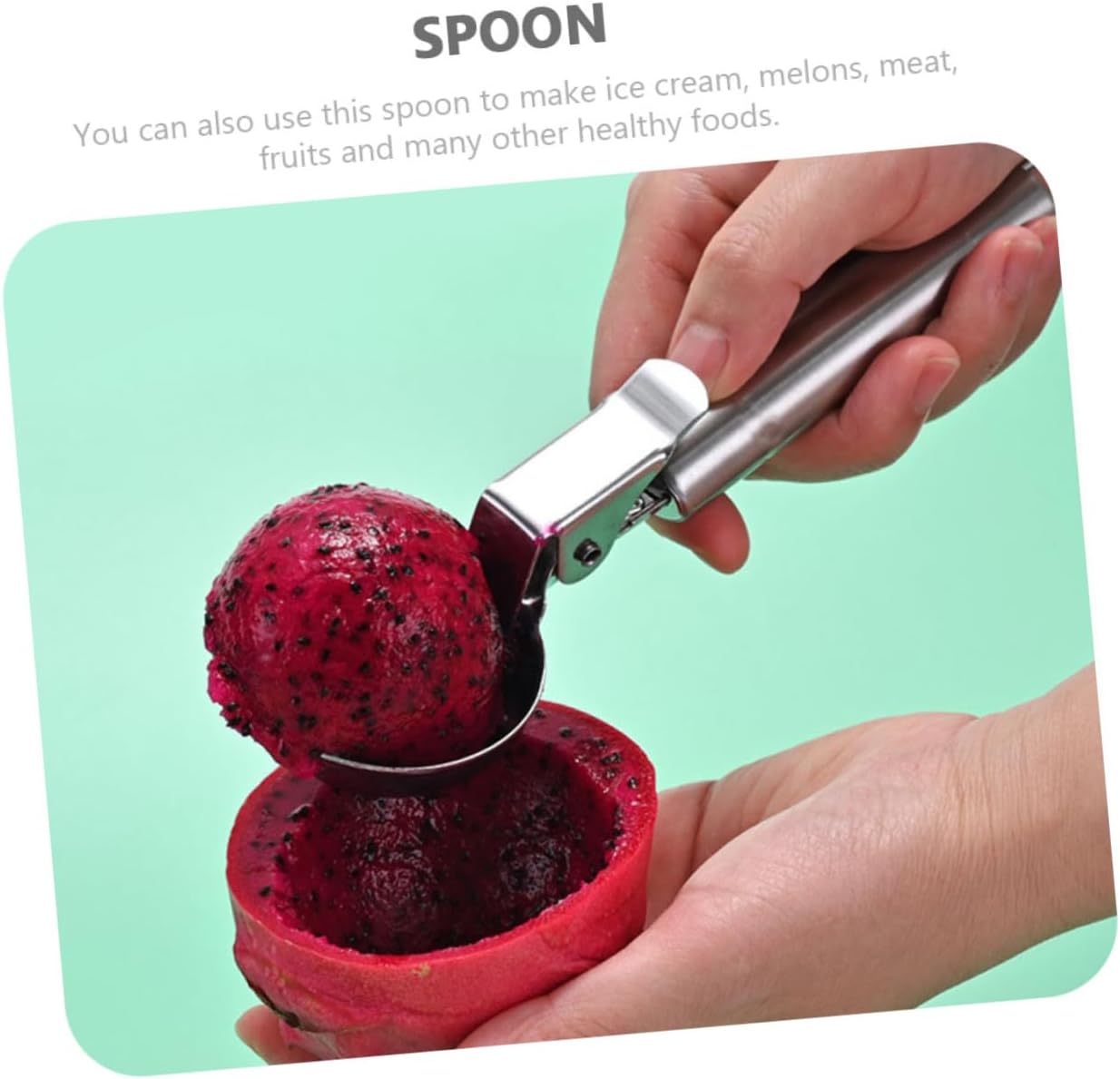 Zerodeko 10 Pcs Stainless Steel Ice Cream Scoop Ice Basting Spoon Ice Cream Scoops Portable Puck