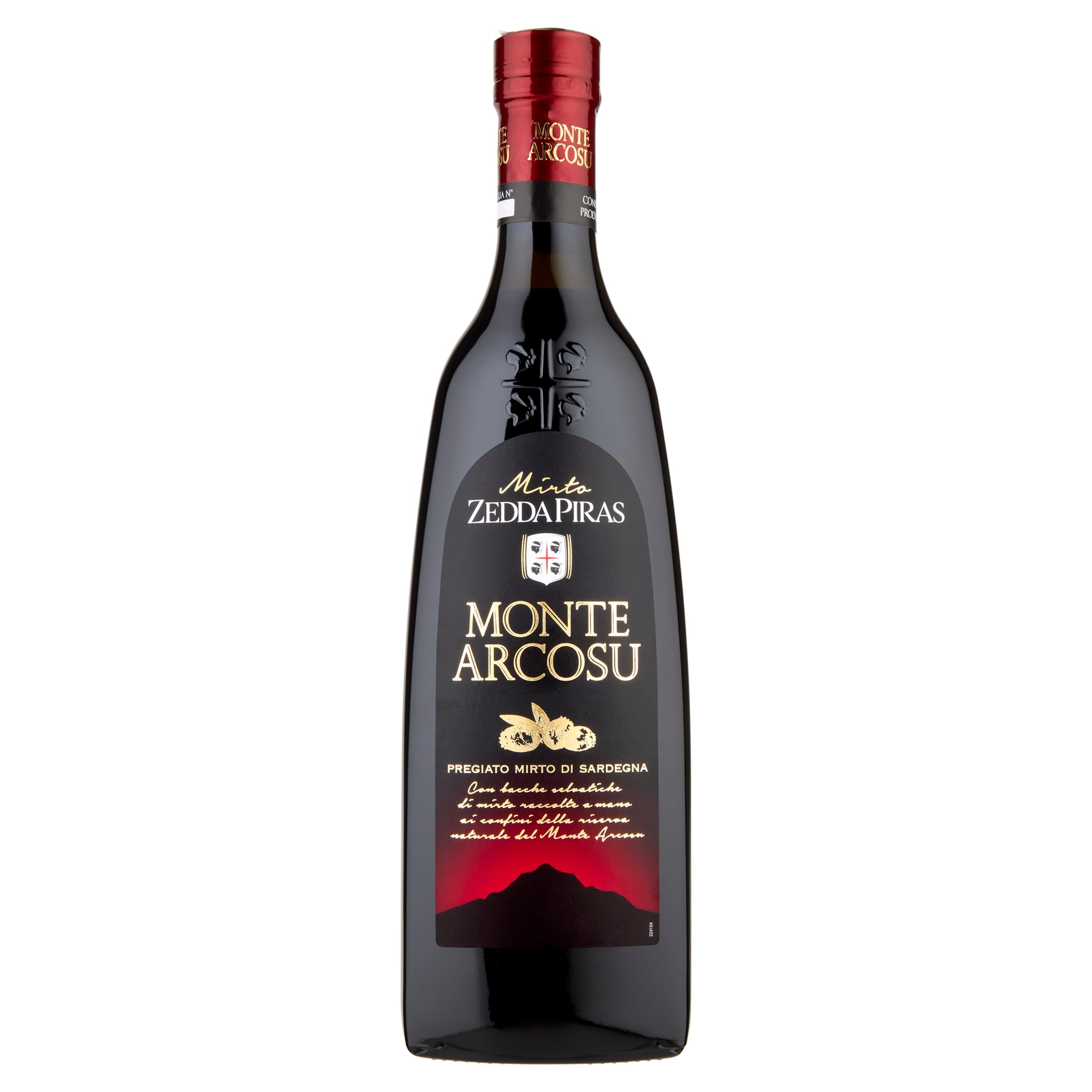 Zedda Piras - Mirto Rosso Monte Arcosu, 70 cl, Liquore a Base Di Bacche Di Mirto Sarde, 32% Vol