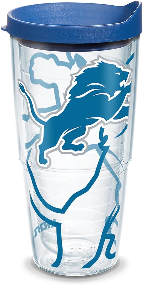 Tervis Made in USA Double Walled NFL Detroit Lions Insulated Tumbler Cup Keeps Drinks Cold & Hot, 24oz, Genuine