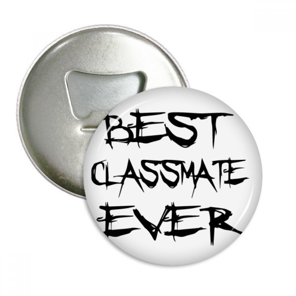 Cadeau Graduation Classmate : lot de 3 décapsuleurs aimants de réfrigérateur ronds argent