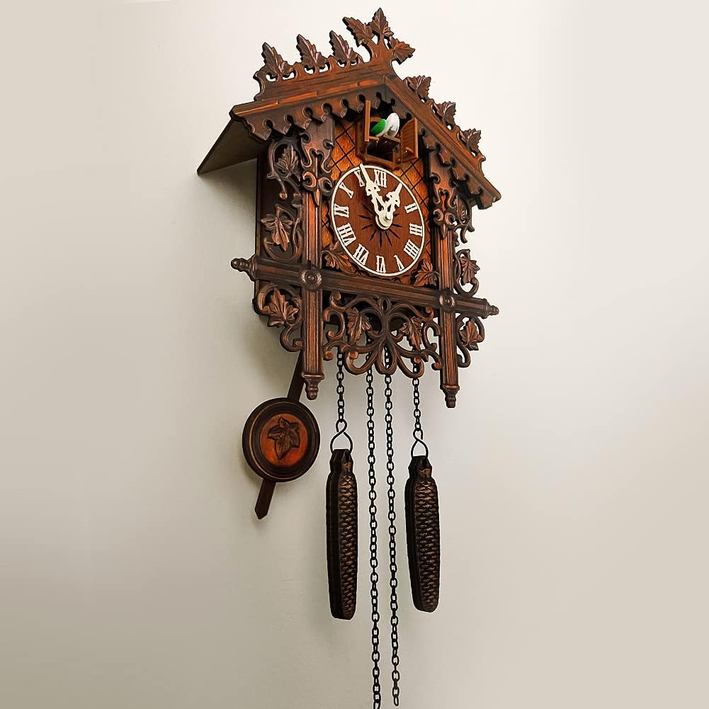 Schwarzwald-Kuckucksuhr, Kreative Retro-Wanduhr mit Authentischem Kuckucksruf, DIY-Kunstdekoration für Wohnzimmer, Schlafzimmer, Büro, Küche und Essbereich