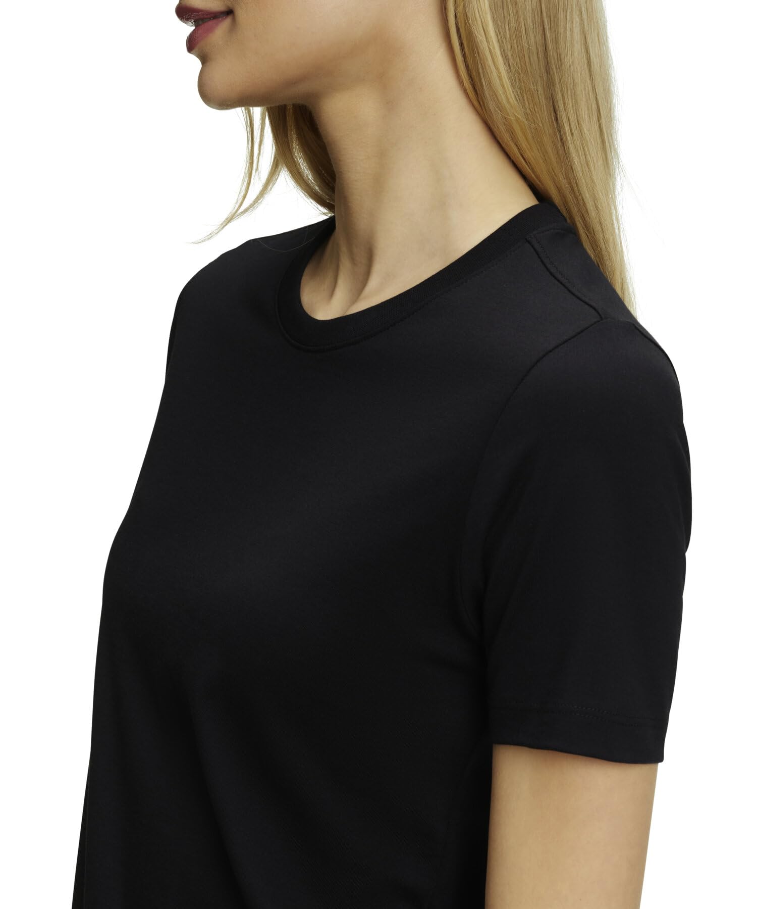FALKE Mujer Basic Round Neck Camiseta Suave Manga Corta cómoda Ligera Transpirable algodón 1 Pieza