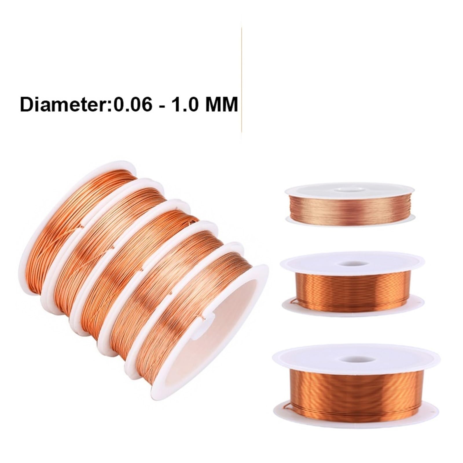 Kupferdraht, Kupferlot, Emaillierter Draht, 1 Stück Kupferlackdraht, 0,06 mm -, Kabel, Emaillierte Wickelspule(0.55mm 10Meters)