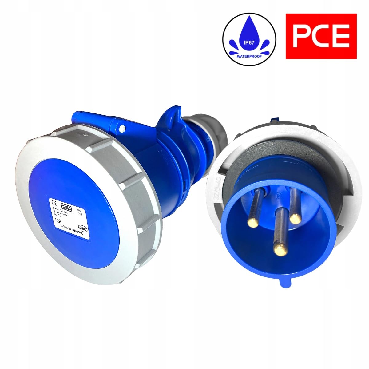 Hilark Cable Tech CEE-Verlängerungskabel 32A 3-polig IP67 3x4mm Gummi H07RN-F OnPD 10m
