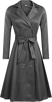 Amazon.com: Zeagoo Women's Trench Coats Double-Breasted Long