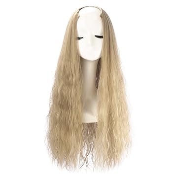 Blonde curly half wig Clearance