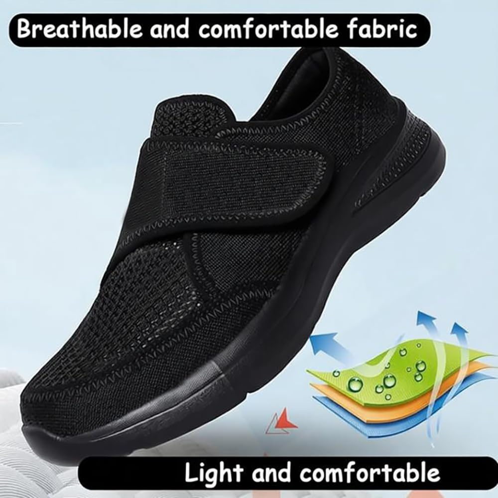 Buty dla cukrzyków, letnie buty zdrowotne, damskie buty do chodzenia, bardzo szerokie, ortopedyczne, buty rekreacyjne, buty do biegania, dla seniorów, opuchnięte stopy