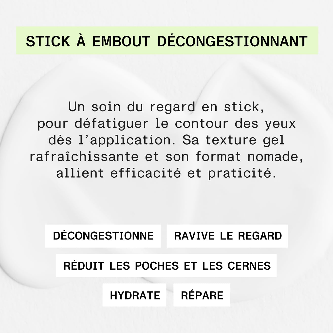 Stick Défatigant Aloe Paris 15 ml – Roll‑on regard défatigant à l’Aloe Vera Bio, Miel d’Acacia et Huile de Jojoba – Atténue poches, cernes, ridules & fatigue – Made in France, 98,9 % origine naturelle