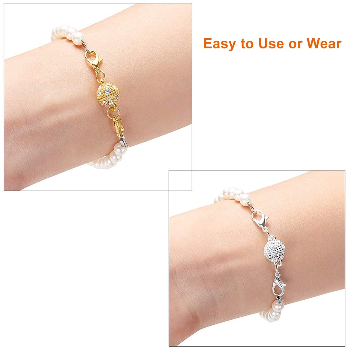 Kit 10 Pezzi Estensione Catena Con Chiusura Magnetica Per Collane E Bracciali - Oro E Argento, Regolabile (5+5)
