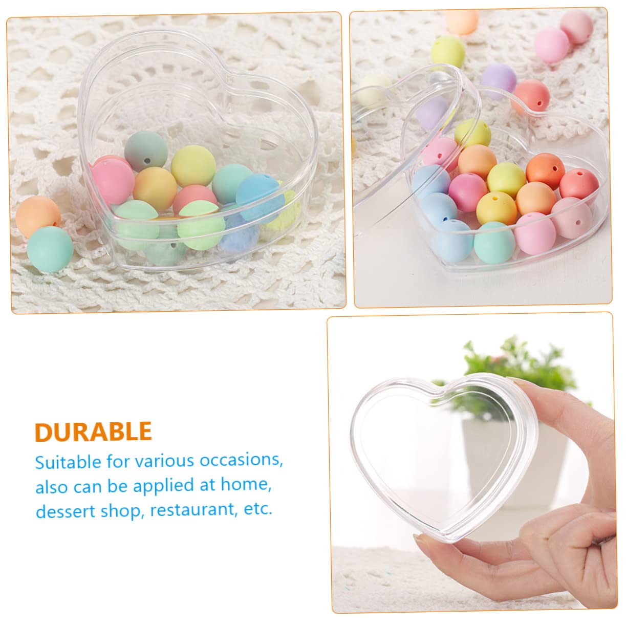 Tofficu 3 Set Scatole Di Cioccolatini Da Matrimonio Scatolino Portaconfetti Scatole Trasparenti X Bomboniere Porta Anelli A Cuore Di Caramelle Per Feste 5 Pezzi * 3