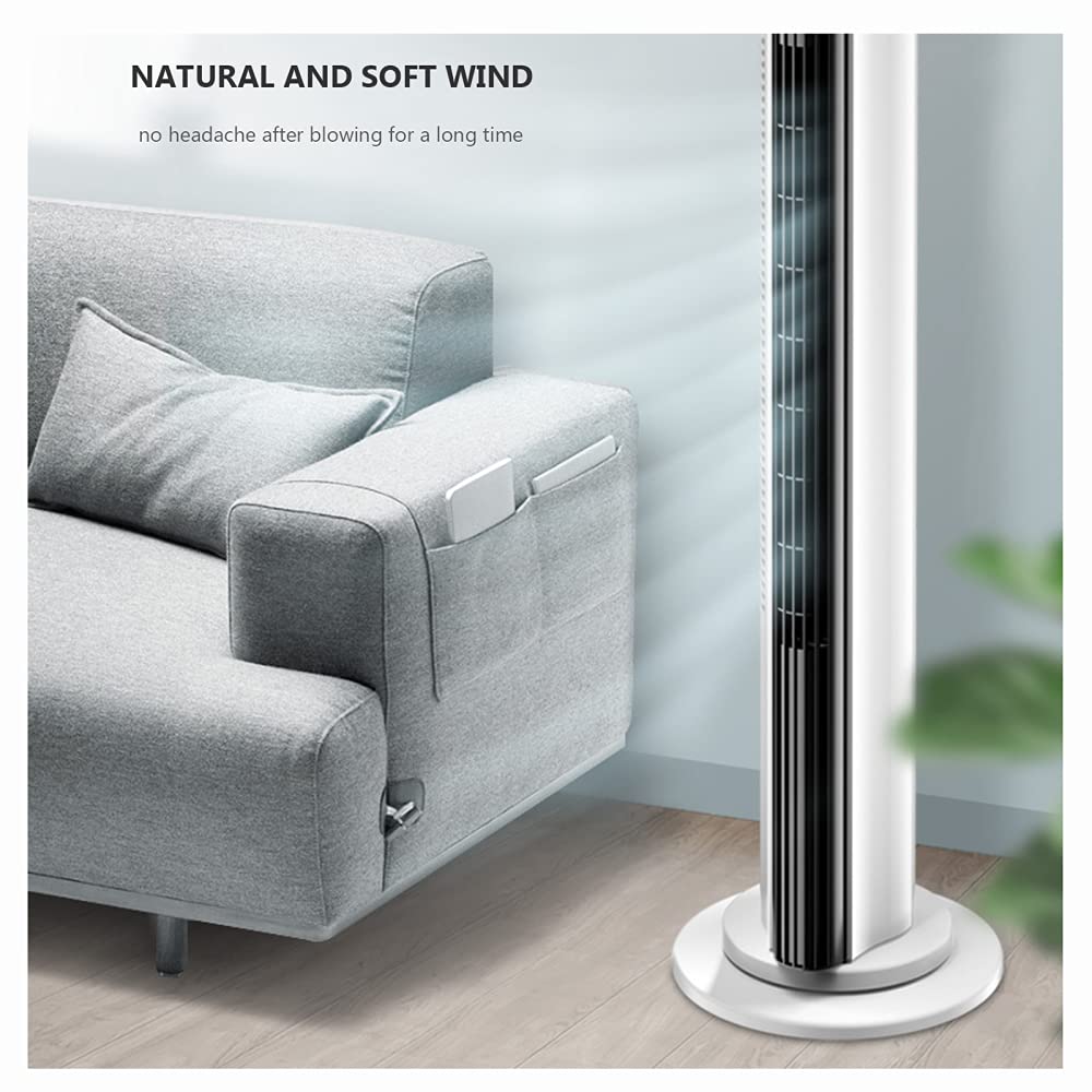ZXCVB Ventilador De Torre Oscilante,90cm, Oscilación De 80° 45W, 3 Velocidades, 3 Modos Ventilador Super Silencioso,Ventilador Columna Con Mando A Distancia,90cm