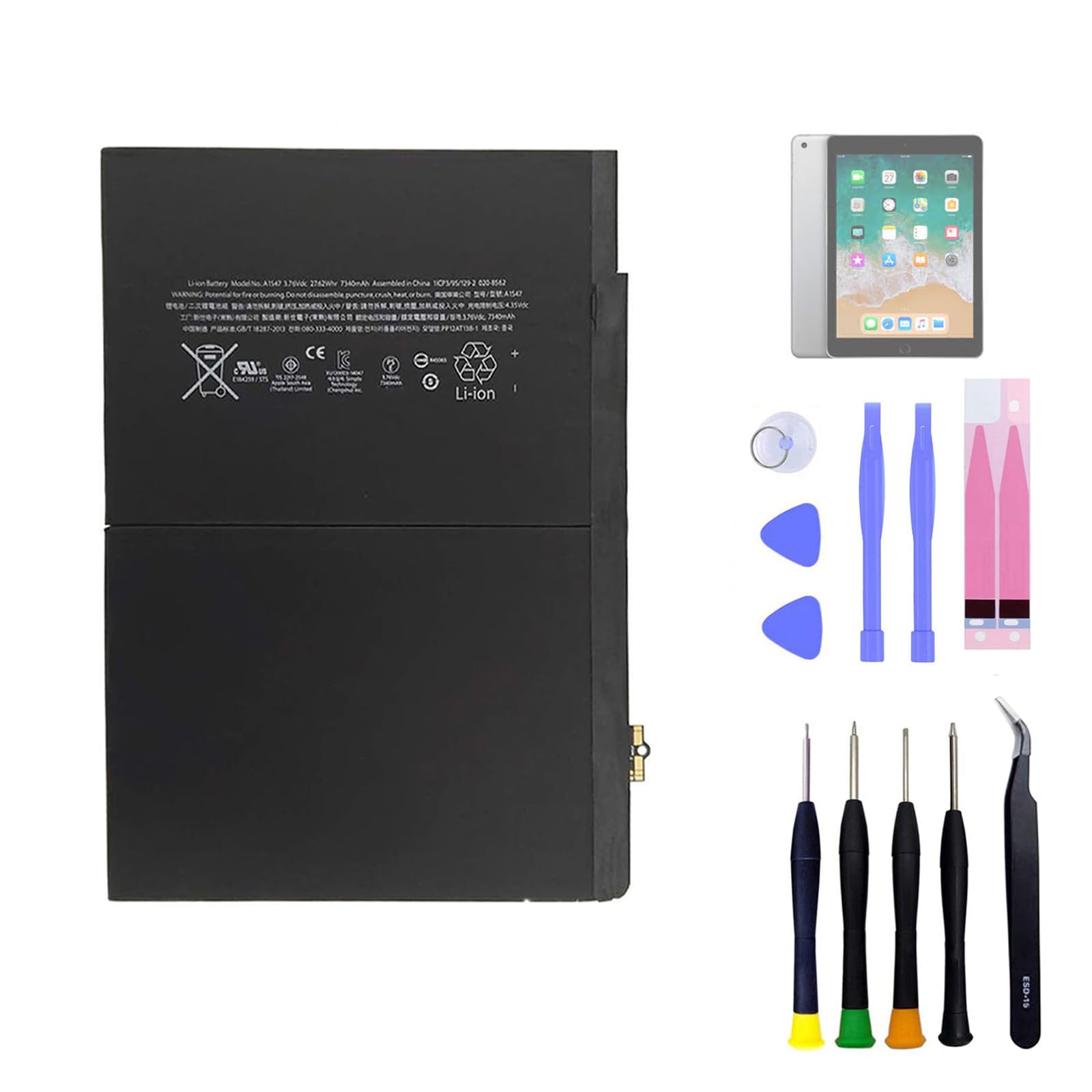 Aousavo A1547 ersatz akku Kompatibel mit iPad A1566/A1567 iPad 6 iPad Air 2 iPad Air 2 WiFi mit Free Toolkit