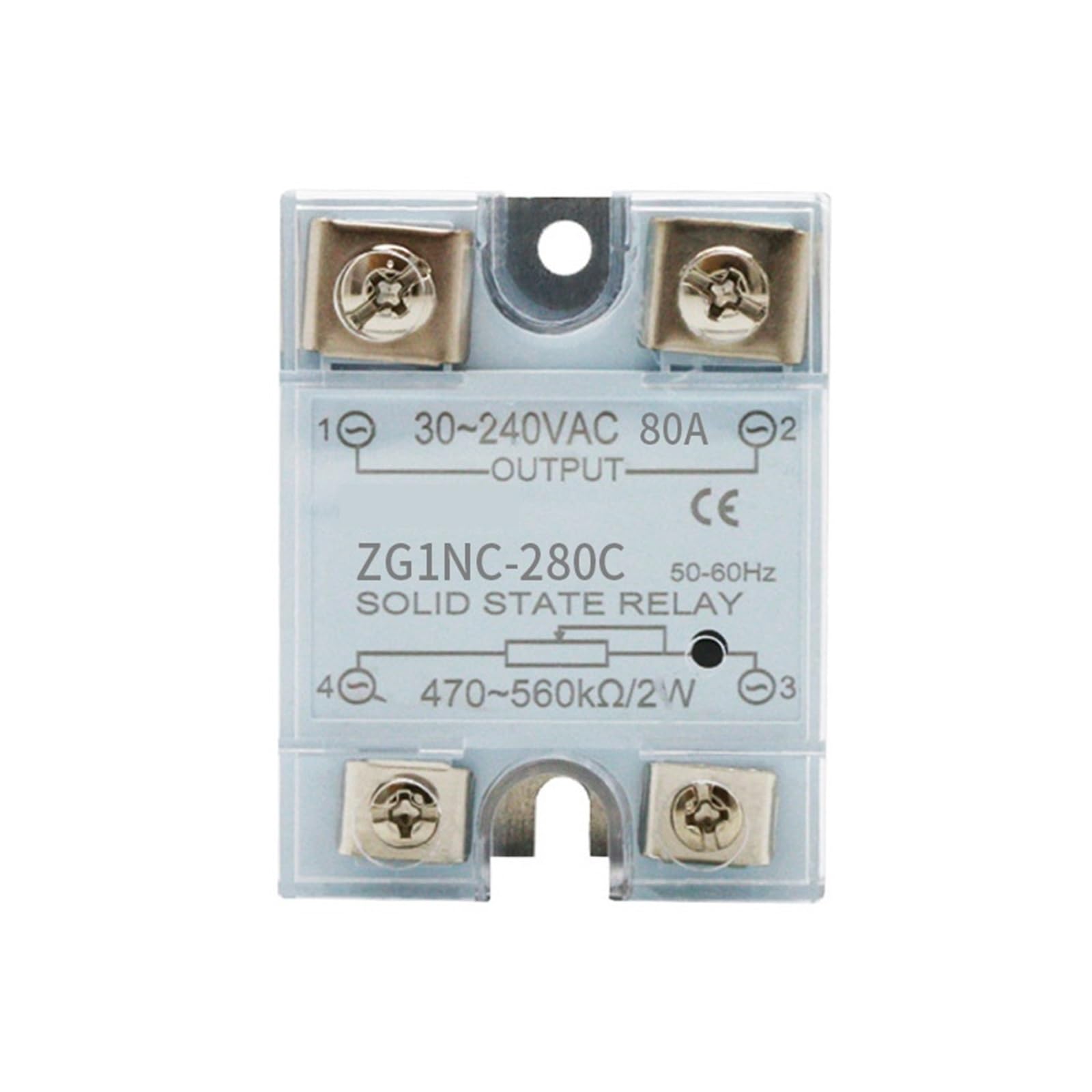 JJKKOZVQF Solid State Relay Relais Regulator 30-240VAC 10VA 25VA 40A 40VA 60VA 80VA 100VA Single Phase Relay Module(10A)