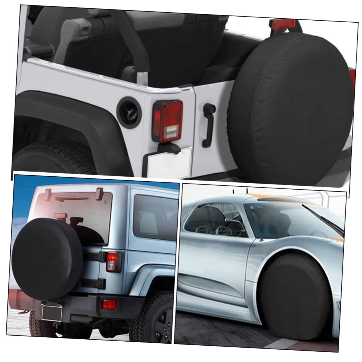 PRETYZOOM 2 Piezas Cubierta de Neumático de Repuesto para RV Accesorio de Camper Resistente al Agua Sol Duradera