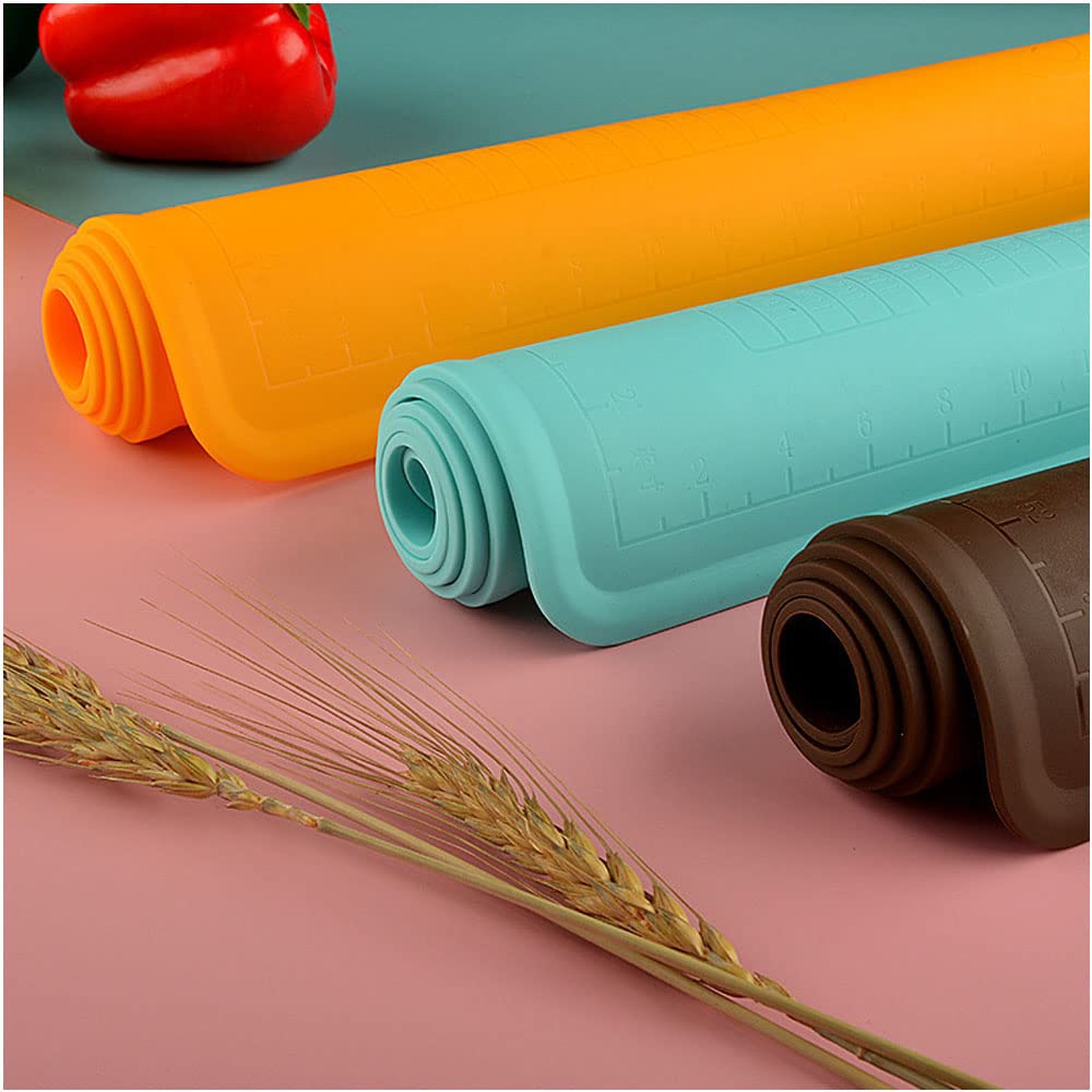 Tapis en Silicone pour La Cuisson Tapis De Pâtisserie Antiadhésif, Tapis De Pâte Extra Large avec Fonction De Mesure, Convient pour La Pizza, Les Pâtes, Le Pain