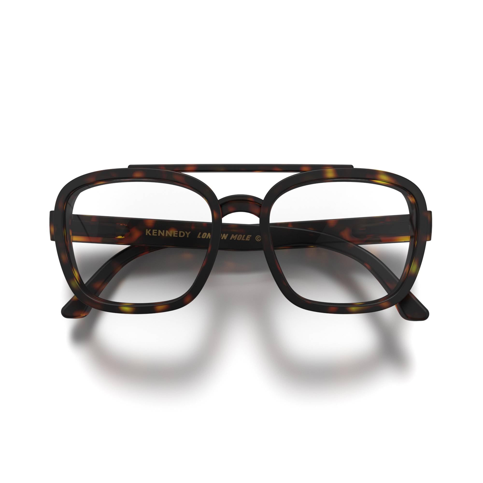 LONDON MOLE® Kennedy Lunettes de lecture | Liseurs de style pilote en forme carrée et sympa | Unisex féminin masculin | Charnières à ressort