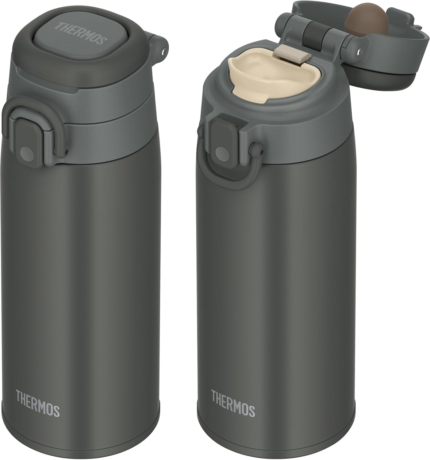 Thermos JOS-550 DGY Vacuum Insulated Portable Mug with Carry Loop, 19.7 fl oz (550 ml), Dark Gray