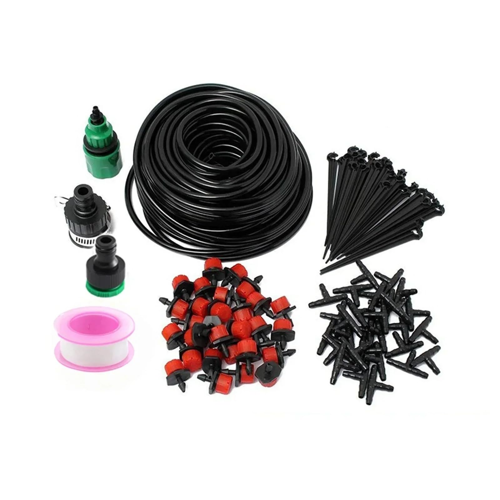 Forniture per Il Giardino Set di irrigazione a Goccia for Giardino, Balcone Cortile, Vaso di Fiori, gocciolatore Regolabile, Set di irrigazione atomizzata, irrigazione Ugello(5m10 Drip Head)
