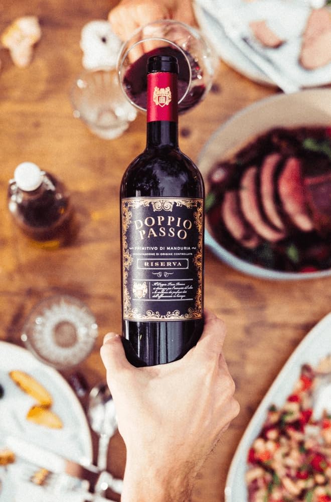 Doppio Passo Primitivo di Manduria Riserva CVCB Rotwein 6 x 0,75l VINELLO - 6 x Weinpaket inkl. kostenlosem VINELLO.weinausgießer