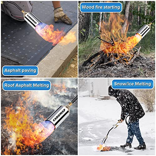 Propane Torch Burner Weed Torch Blow Torch with Propane Cylinder Converter and 9.8FT Hose,Heavy