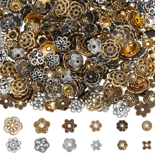 Perles d'espacement en alliage tricolore pour bracelets vintage