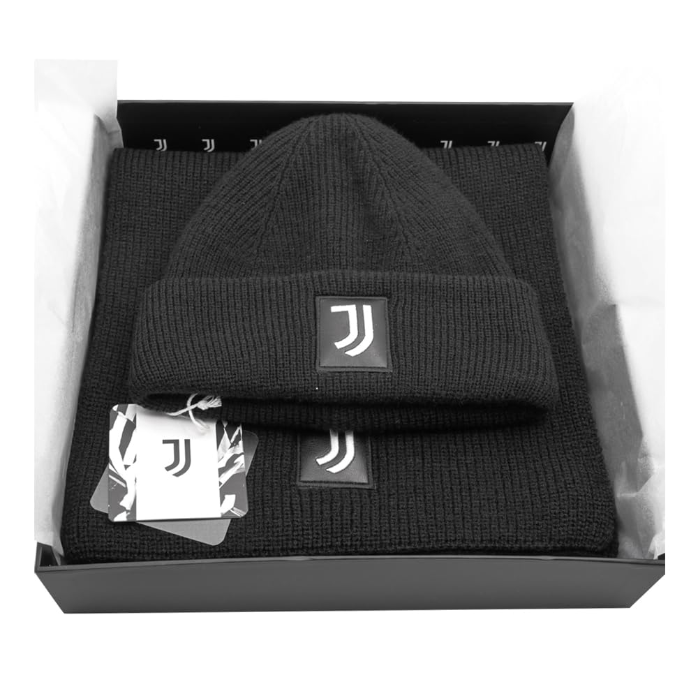Juventus SET SCIARPA E CAPPELLO CON RICAMO IN BOX 47% PC 31% PL 22% NY 133555 NERO