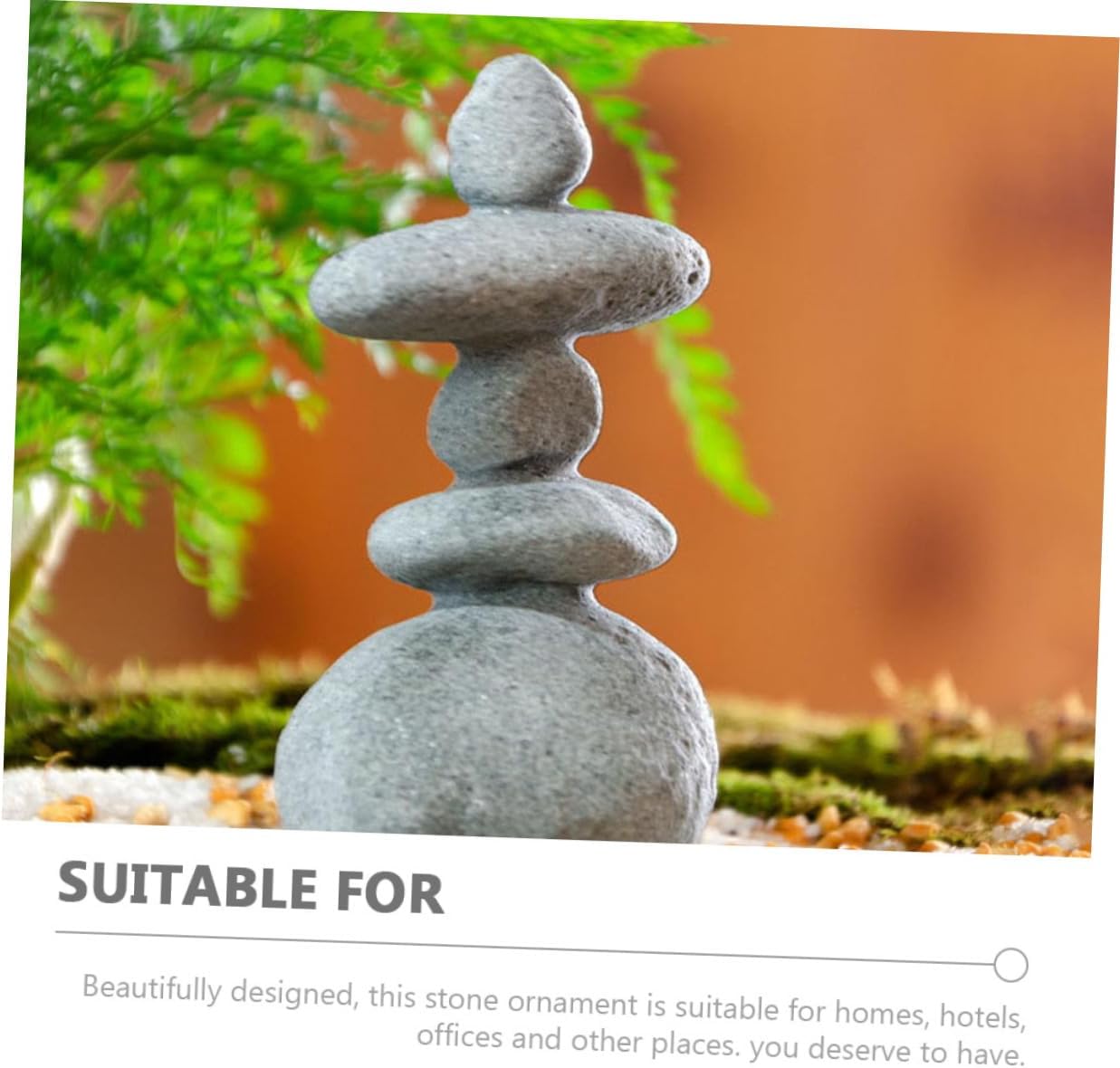BESTonZON 3pcs Realistic Aquarium Rock Decoration for Fish Tanks Zen Garden Landscape Stones for Garden Decor for Sand and Outdoor Spaces