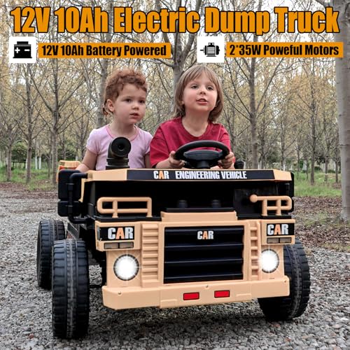 Image of 12V Ride On Toys for Big Kids 12V Ride On Dump Truck Kids' Electric Vehicle