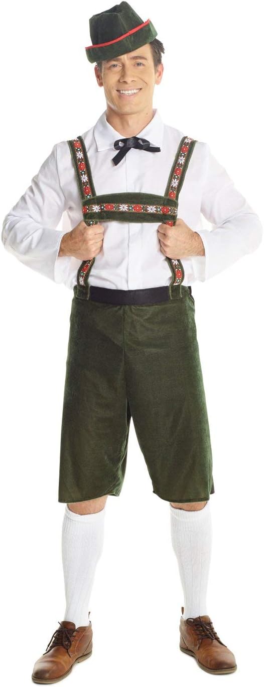 Morph Lederhosen Men Costume, Bavarian Oktoberfest Outfit, German Traditional Attire for Men, Festive Celebration Wear