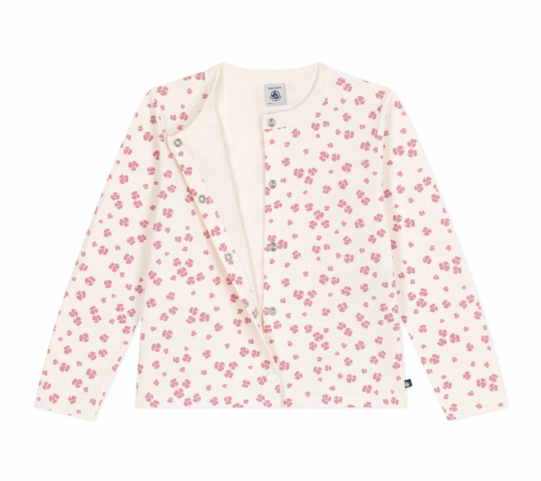 Petit Bateau Cárdigan Niño de Algodón Impreso, Milk/Multico, 12 años