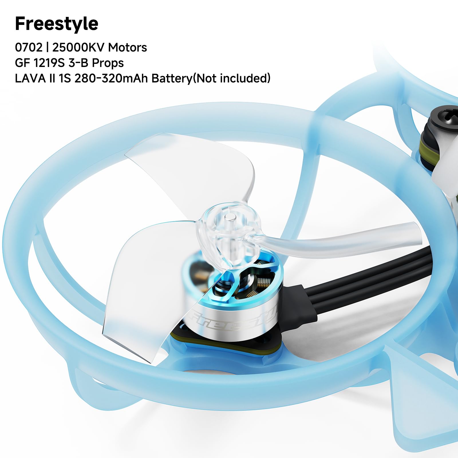 BETAFPV Air65 II Brushless Whoop Quadcopter, Ultraleichte 1S 65mm Mikro Drohne mit Matrix 1S 5IN1 II 12A FC, 0702 25000KV Motor, 1219S 3-B Prop, C03 Kamera, Air II Überdachung Rahmen für FPV Freestyle