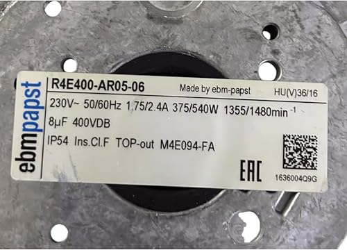 R4E400-AR05-06 230V 1.75/2.4A 375/540W 1355/1480RPM Cooling 