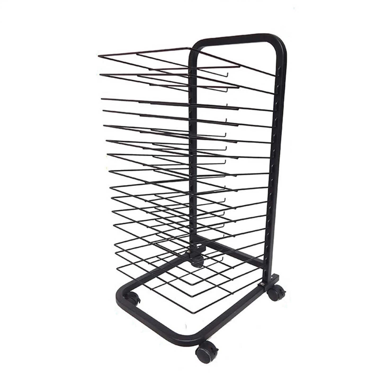 JYHHGDS Mobile Art Drying Rack, for Classroom Art Studio and Home Use Space Saving Rack for A3 Art/Painting Display
