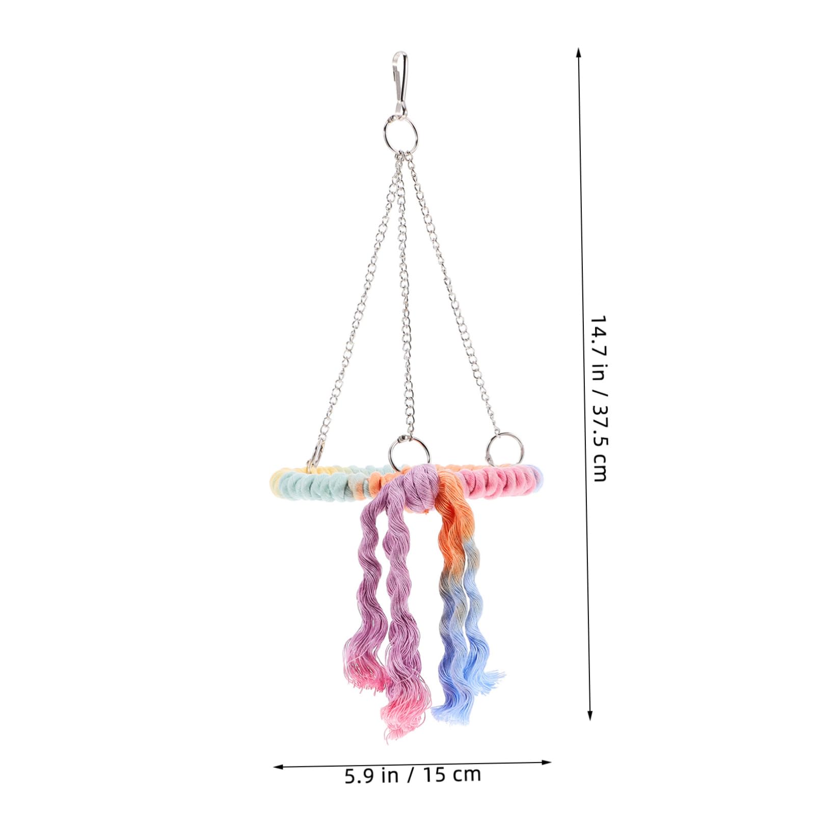 BESTonZON Bird Swing Braided Cotton Rope Ring Perch for Birds Encourages Physical Activity for Parrots Finches and Canaries