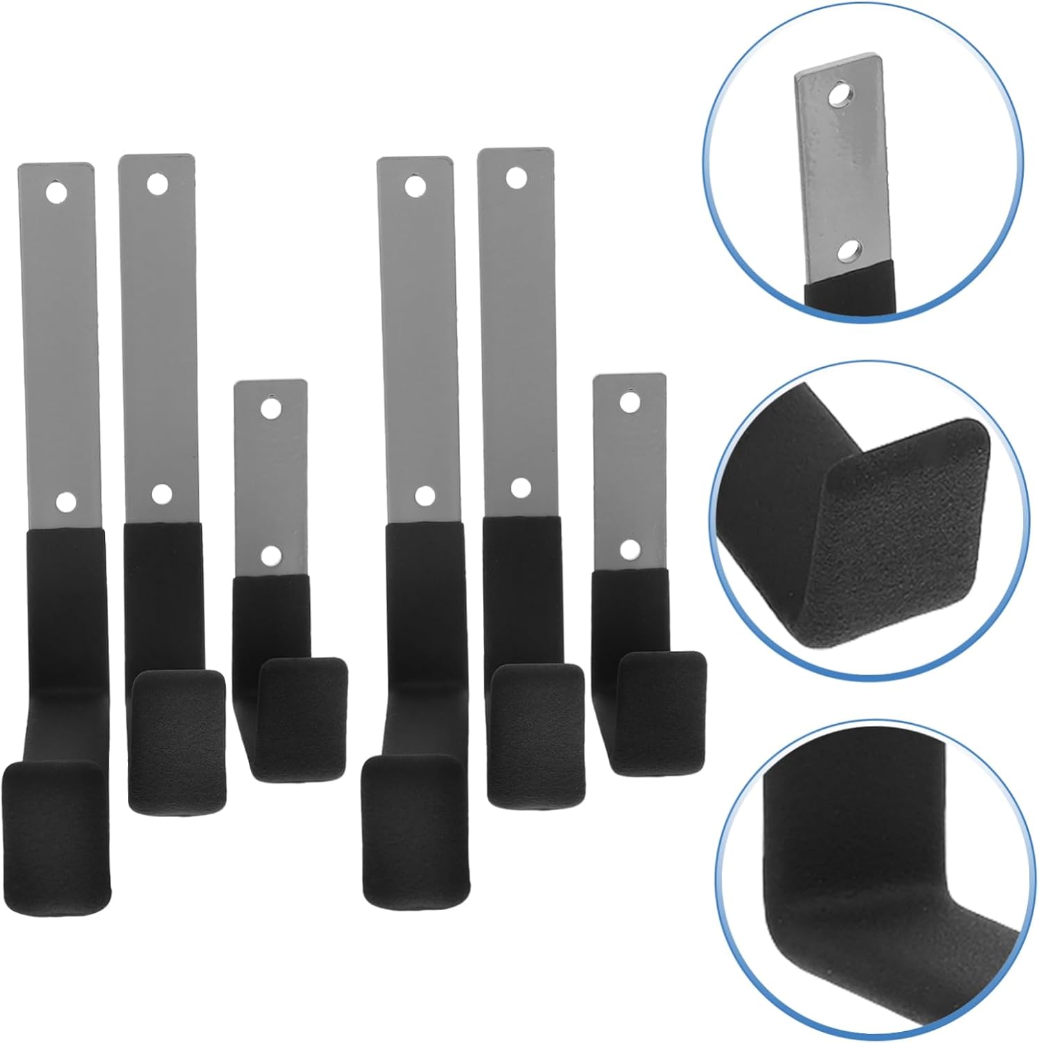 STOBOK 6Pcs Heavy Duty Wall Hooks Wall Mounted Storage Hooks for Garage for Hanging Ladders Bicycles Hoses Tools Slip Coated Construction for Use