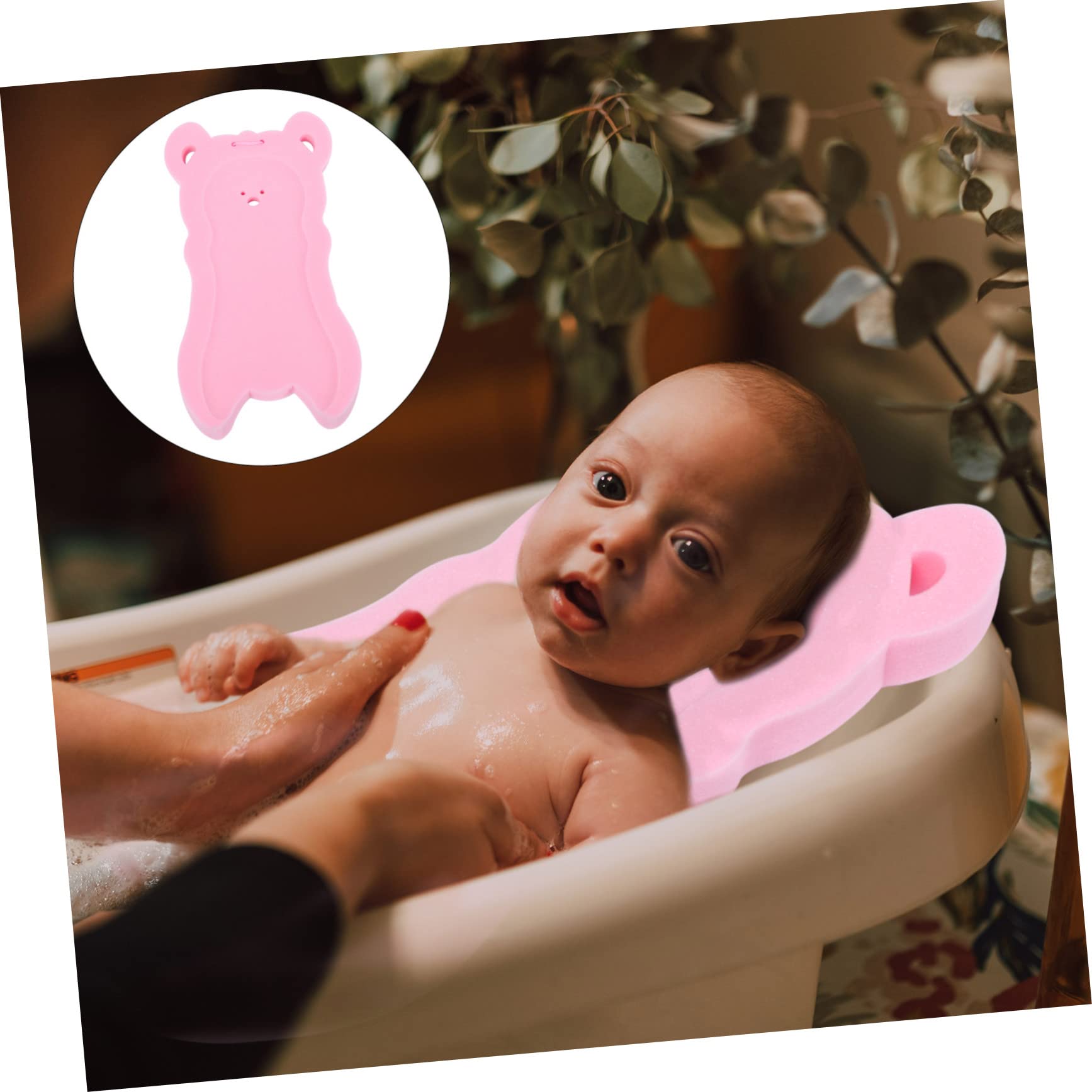 Cabilock Esponja De Baño Cojín Asiento De Baño para Recién Nacido Alfombrilla De Esponja para Cojín De Bañera Infantil
