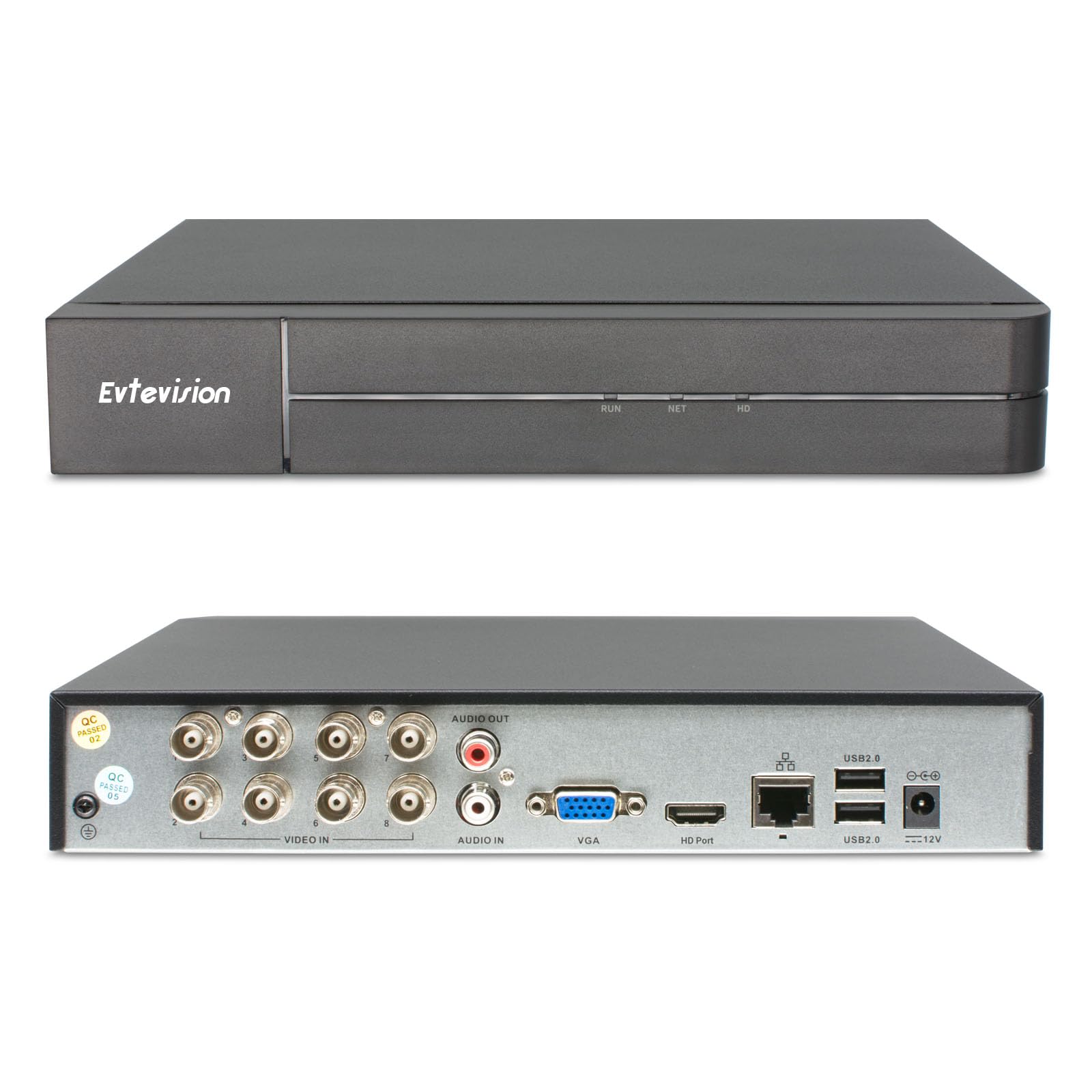 8CH 5MP Lite Grabador de Seguridad DVR AHD/TVI/CVI/CBVS/IP 5 en 1 H.265+ CCTV Seguridad Detección de Movimiento Alarma Email para Cámara de Vigilancia(Sin HDD)