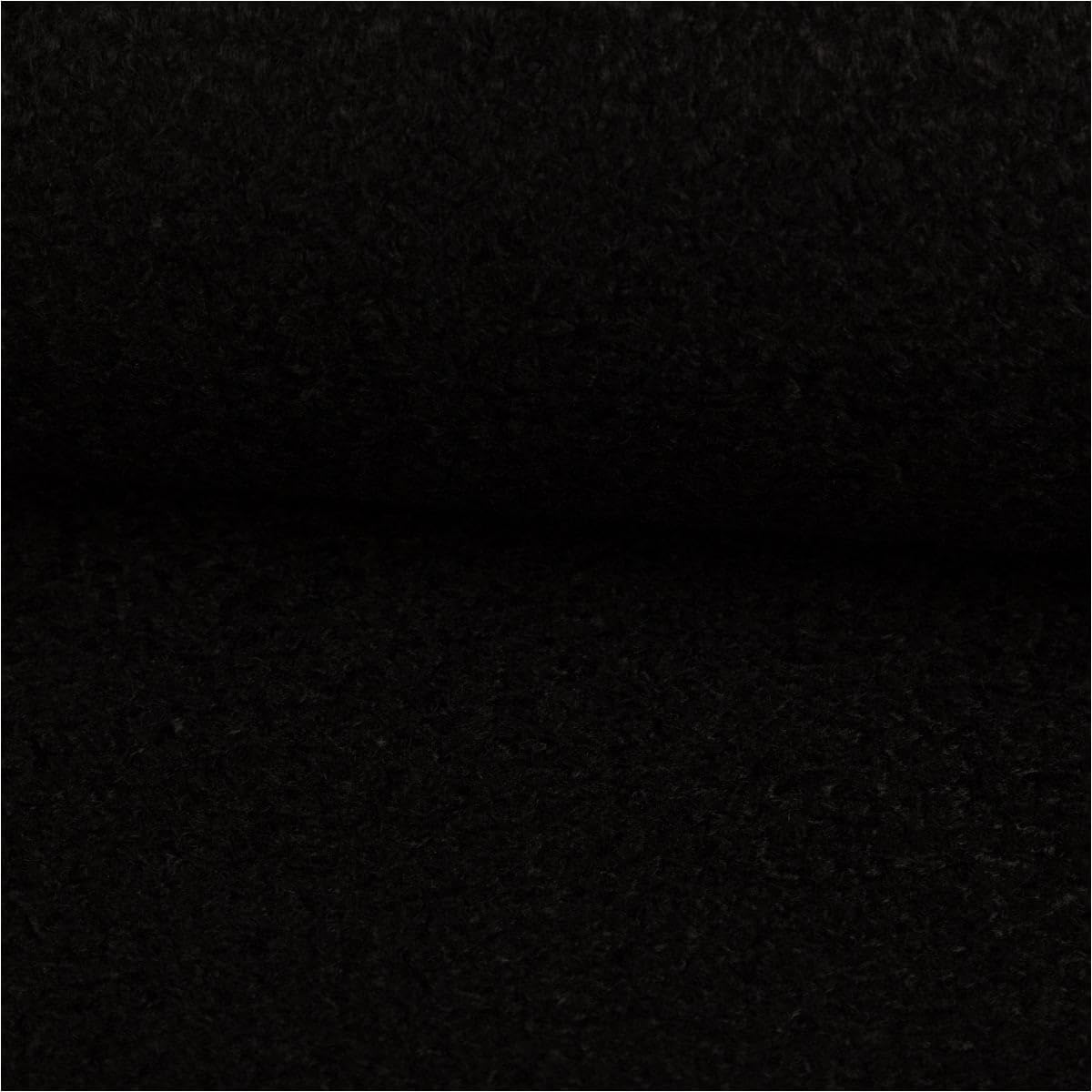 Teddy Fabric Bouclé Plain Black 150 cm Width Sold by the Metre Ideal for Sewing & DIY (150 cm Width)