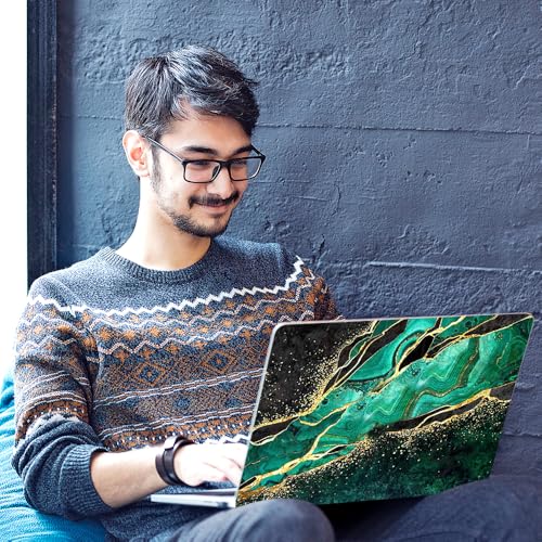 Image of Marbel D15 Top+Wrist Pad Vinyl Laptop Skin /Sticker /Cover for 15 to 15.6 Inches Laptops Laminated-Removable-HD Quality Compatible for Hp-Dell-Sony-Lenovo-Asus etc.(15x10 Inches)