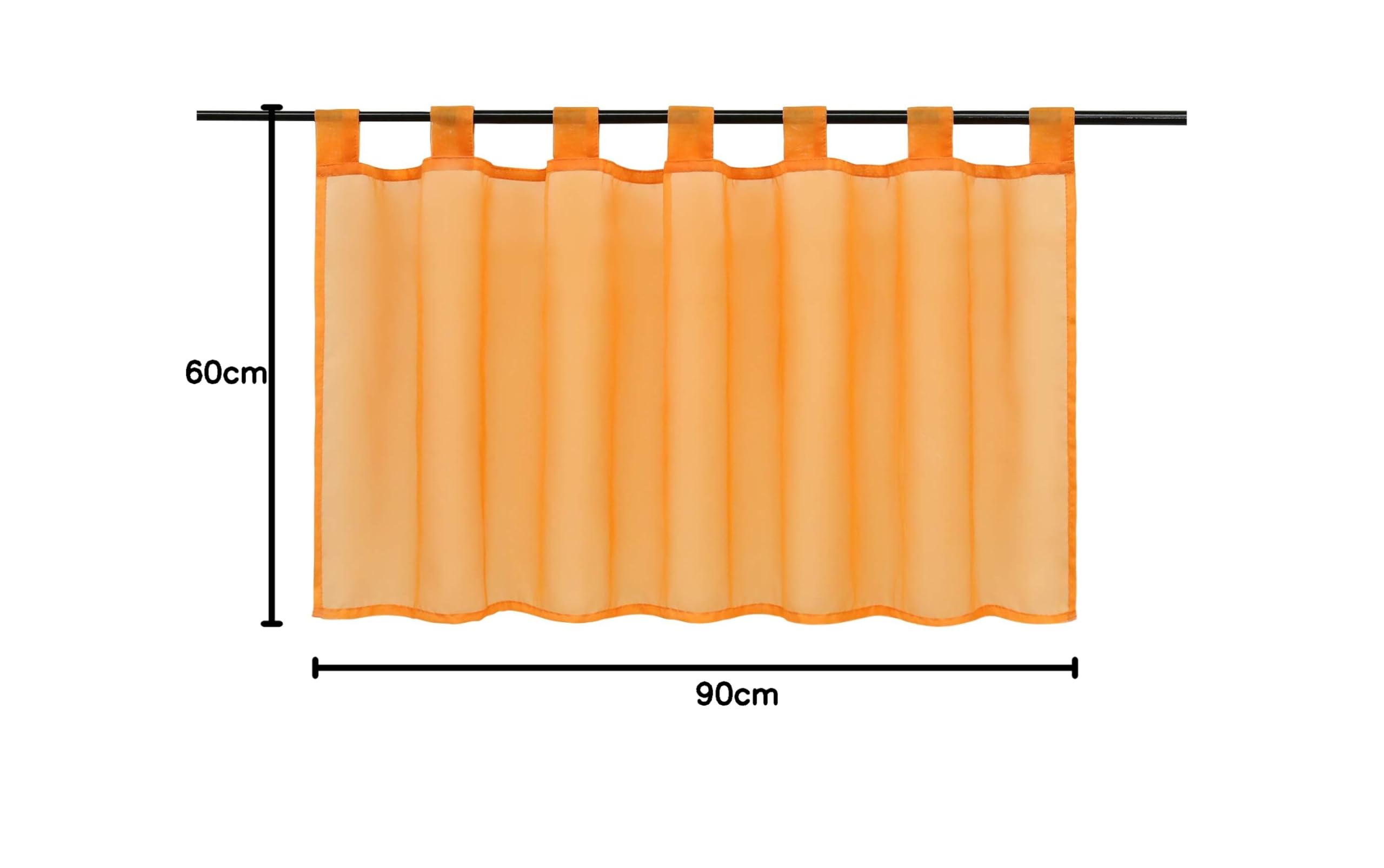 Joyswahl Visillo de gasa Eva monocolor 60 x 145 cm naranja