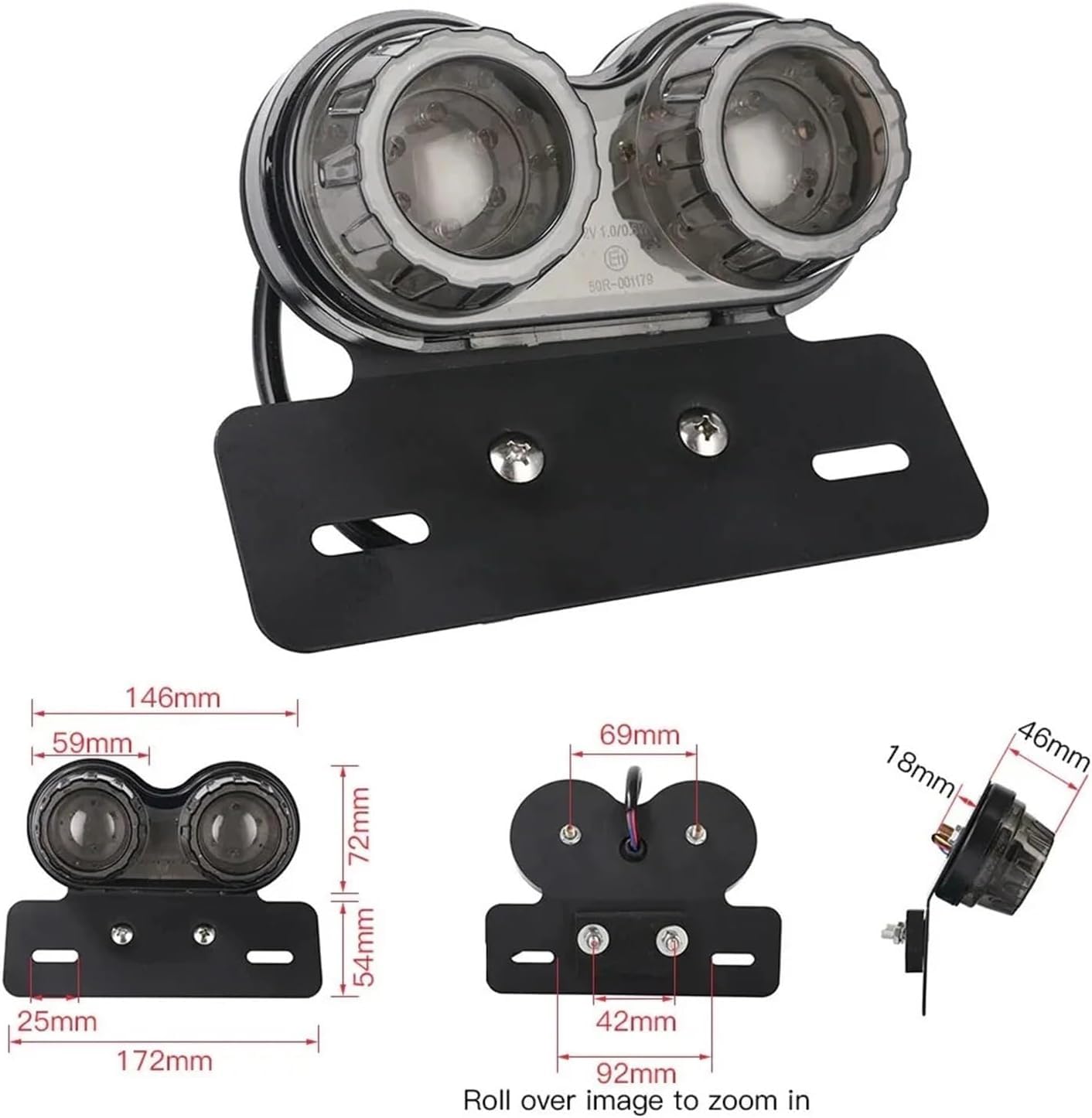 Fanale posteriore per moto Per Atvs Dirt Bike Buggy Motorcycle Led Tail Brake Turn Signals Light License Plate Rears Tails Lights
