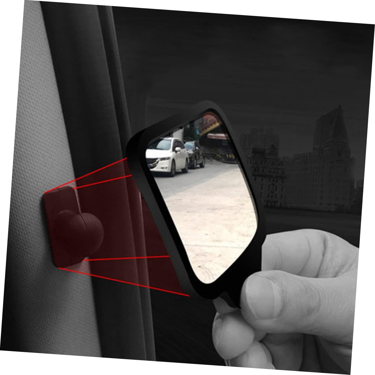 VANZACK Stable Car Mirror Durable Backseat Observation Mirror for Safe Driving and Parking Practical Rearview View for Non Slip Design