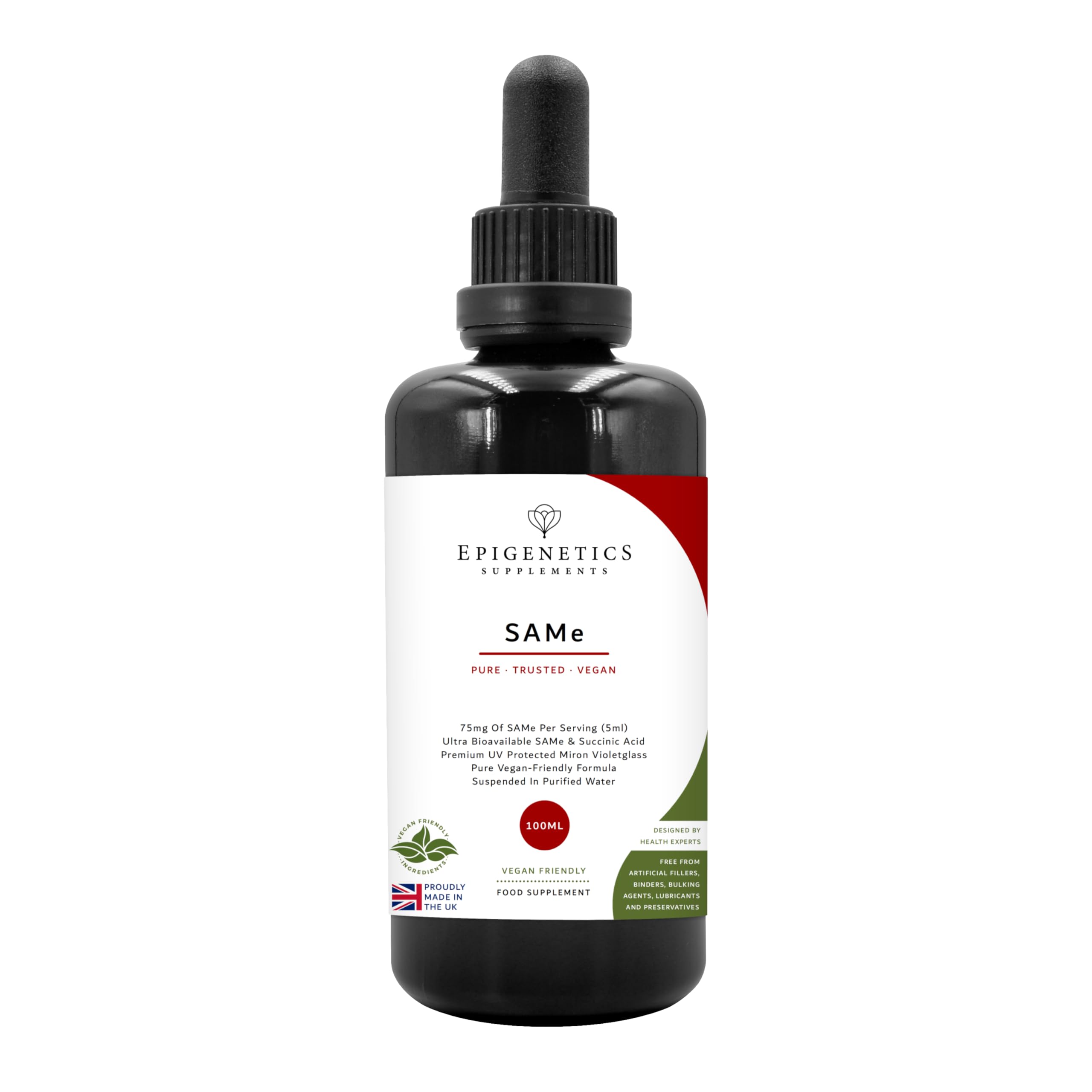 Sponsored Ad – Same 100ml High Strength Liquid Drops | S-Adenosyl-L-Methionine Supplement | UK Made & Vegan Friendly | UV Protected Miron Violet Glass | 5ml Daily