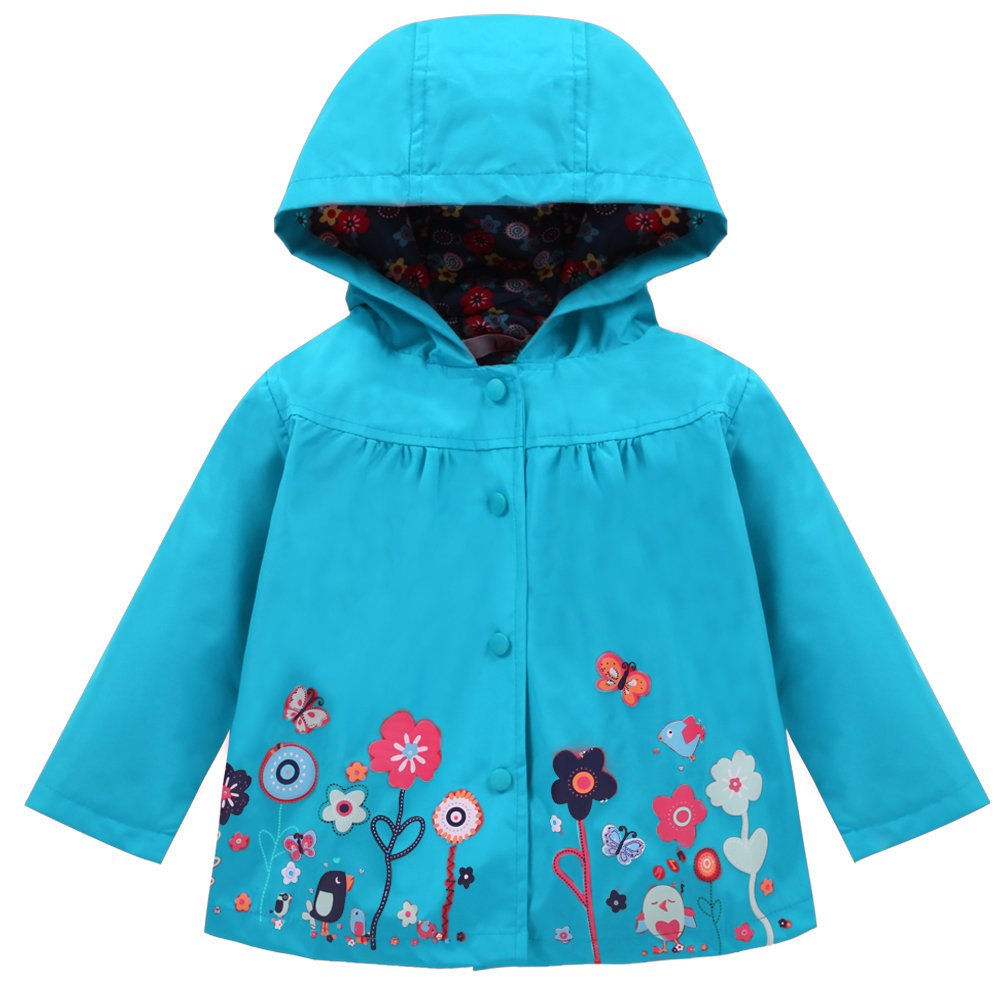 LZH Tuta impermeabile per neonate Tuta impermeabile con cappuccio Giacca e pantaloni Outwear