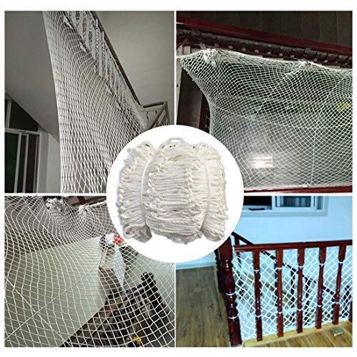 Balcon Protection Net Safety Netting For Railings Garden Netting/nets For Plants Safety Netting Banister For Cats And Kids Net Garden Plant Covers 6mm/5cm White Nylon Woven Mesh (Size : 8x8m)