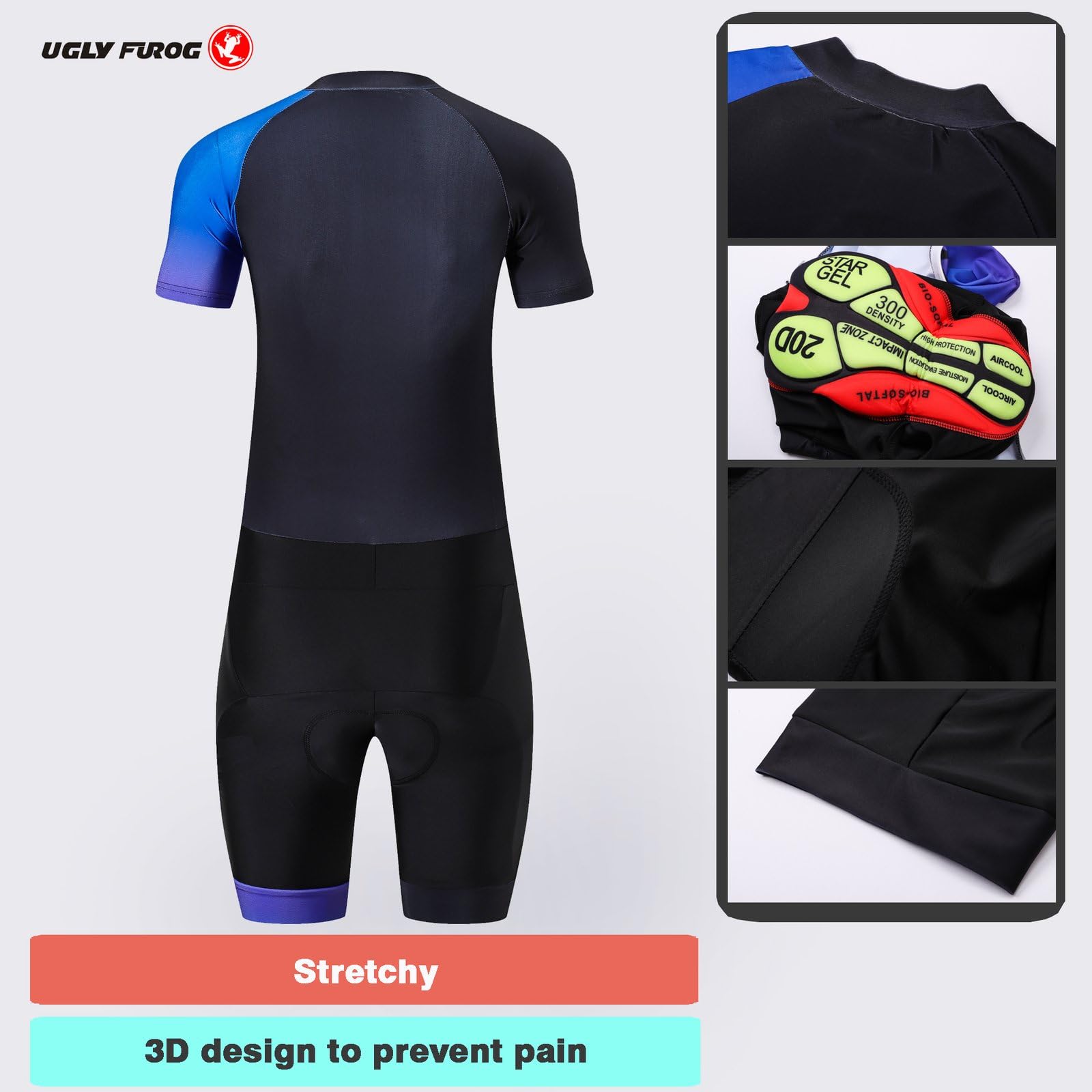 UGLY FROG 2025 Ropa de Ciclismo de Carretera Femenina de Mono de Ciclismo Ajustada Traje de Ciclismo